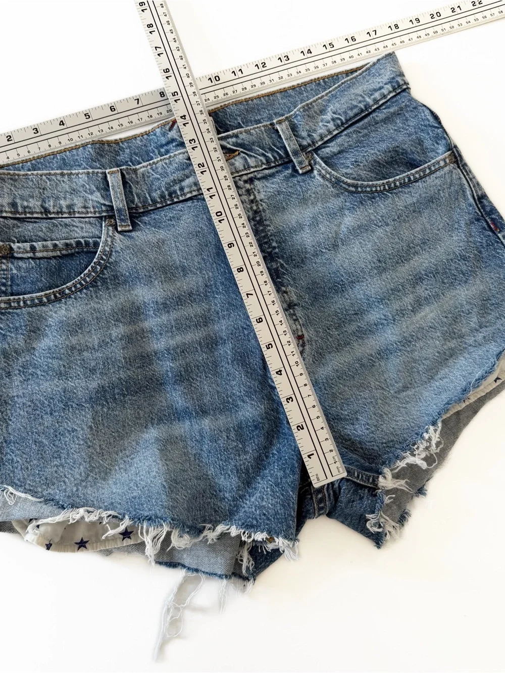 Lee Kacey Musgraves Shorts 16 High Rise Cut Off Star Pockets